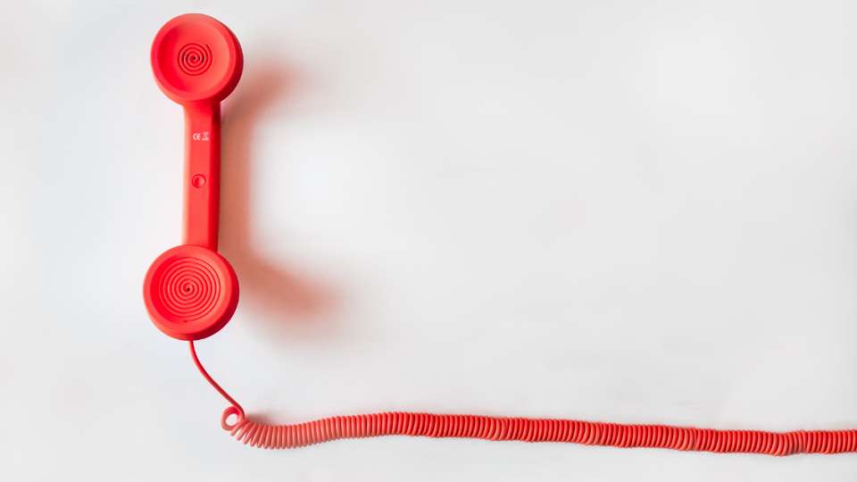 Red handset